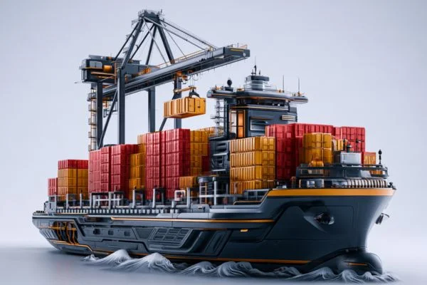 Imports and Exports Container Port Cranes Image Imports and Exports Container Port Cranes Image